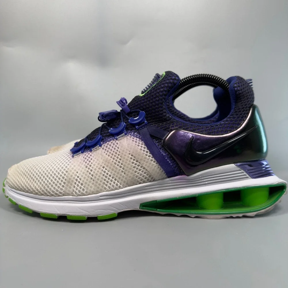 Nike Shox Gravity Fusion Violet Womens 9.5 9 1/2 Running‎ Shoes White Sneakers